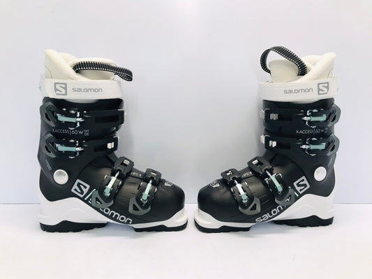 Ski Boots Mondo Size 23.0 Men Size 5 Ladies Size 6 276 mm  Wide For Wide Feet Salomon S Black White NEW