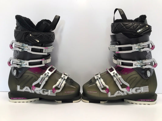 Ski Boots Mondo Size 23.5 Ladies Size 6.5 276mm Lange Max Grip Olive Plum New Demo Model