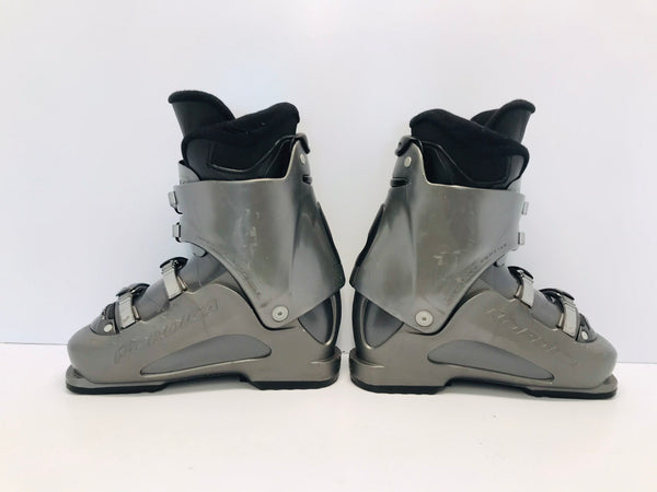 Ski Boots Mondo Size 25.0 Men's Size 7 Ladies Size 8  290 mm Nordica Grey Black Excellent