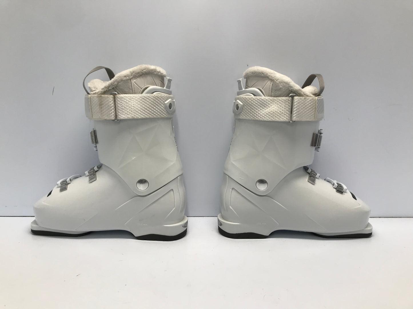 Ski Boots Mondo Size 25.5 Ladies Women Size 8.5 298 mm Alpina White Pink New