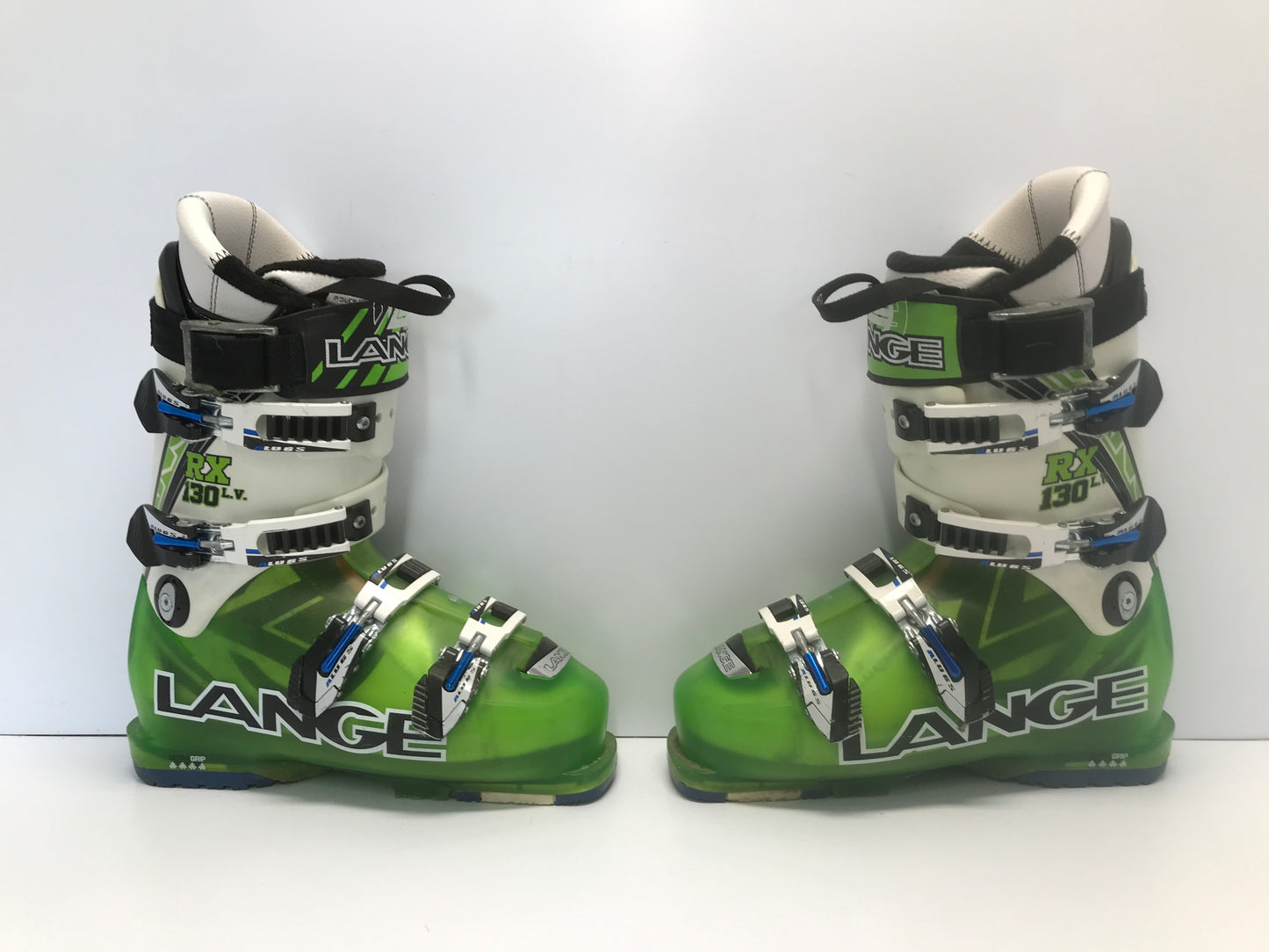 Ski Boots Mondo Size 25.5 Men Size 8.5 Women 9.5 296 mm Lange Lime Green Black