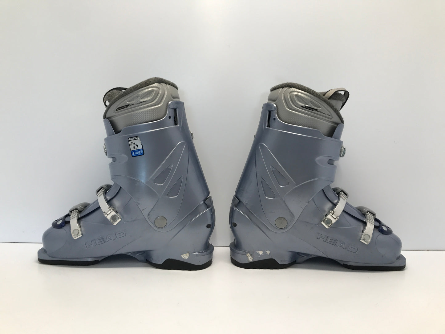 Ski Boots Mondo Size 26.5 Ladies 9.5 Men's Size 8.5 308mm Head Pearl Blue Like New