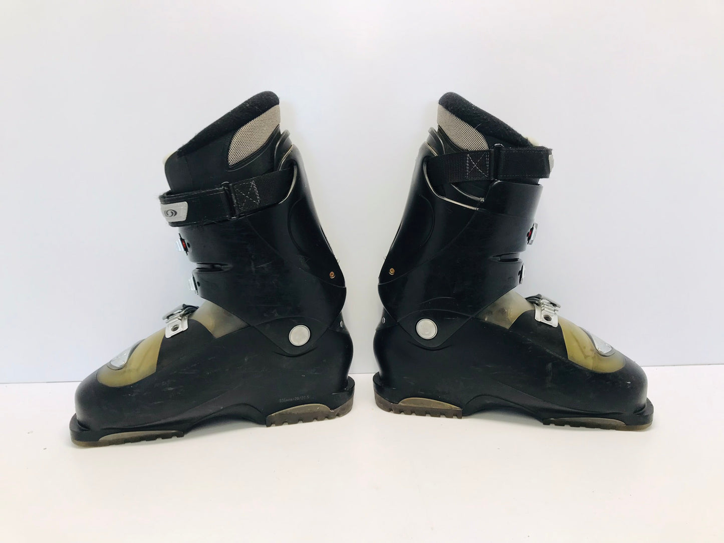 Ski Boots Mondo Size 26.5 Men's Size 8.5 Ladies Size 9.5  306 mm Salomon Black Excellent Quality