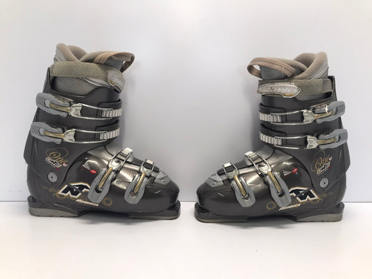 Ski Boots Mondo Size 26.5 Men's Size 8.5 Ladies Size 9.5 308 mm Nodica Grey Gold Excellent