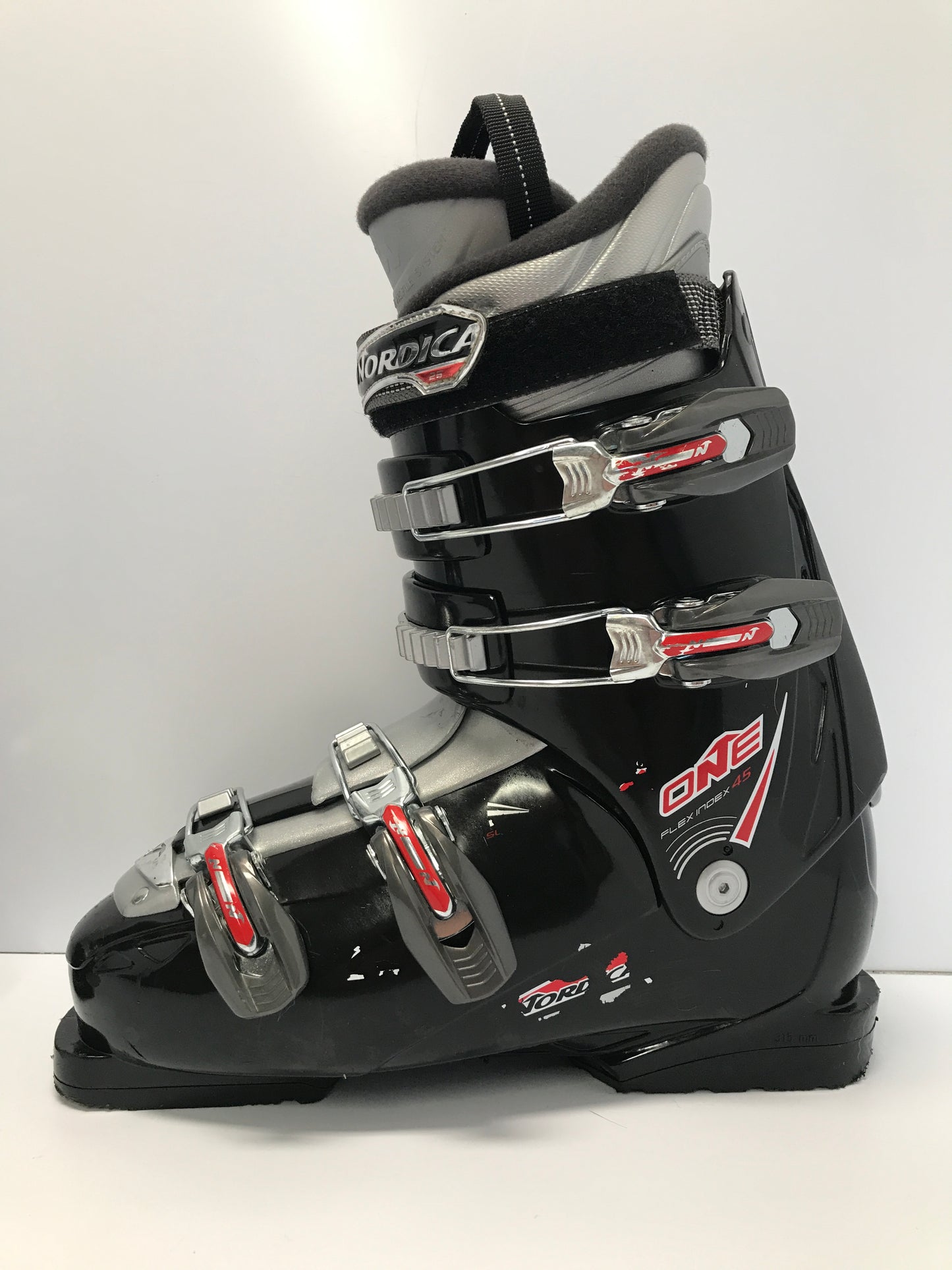 Ski Boots Mondo Size 27.5 Men's Size 7.5 Ladies 7 Size 8.5 315 mm Nordica Black Grey Red Like New