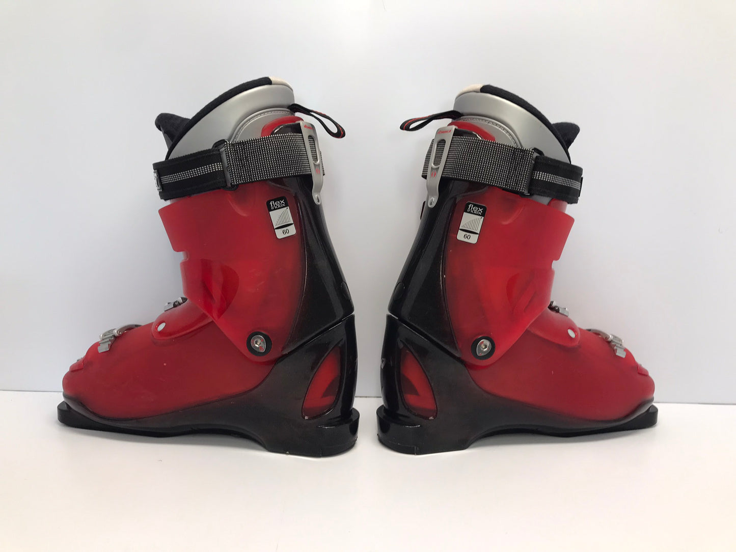 Ski Boots Mondo Size 28.5 Men's Size 10.5 325 mm Nordica Smoke Grey Chrimson Red  Like New