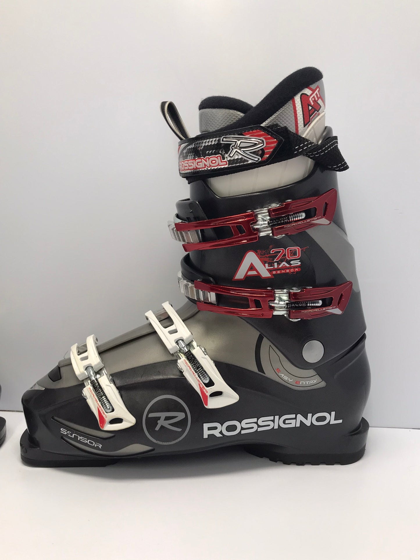 Ski Boots Mondo Size 29.5 Men's Size 11.5 338 mm Rossignol Smoke Grey Chrimson Red Like New