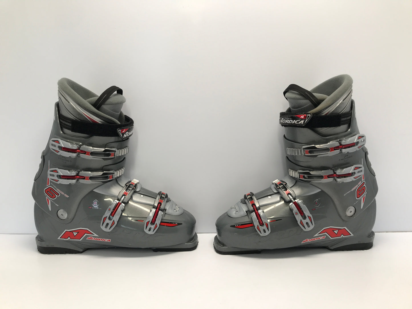 Ski Boots Mondo Size 32.0 Men's Size 14 365 mm Nordica Grey Red Excellent