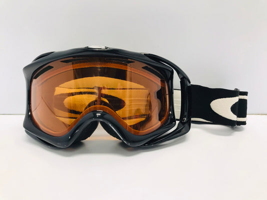 Ski Goggles Adult Medium Oakley Orange Lense Black Strap Minor Wear