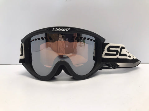 Ski Goggles Adult Size Medium Scott Black Mirrored Lense Excellent