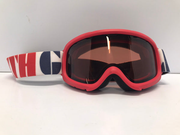 Ski Goggles Child Size Age 7-10 Smith Red Blue
