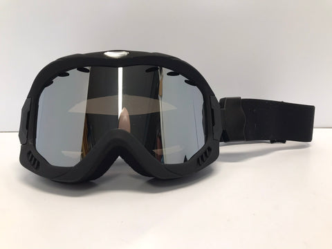 Ski Googles Adult Size Large Black Mirrored New Demo Model