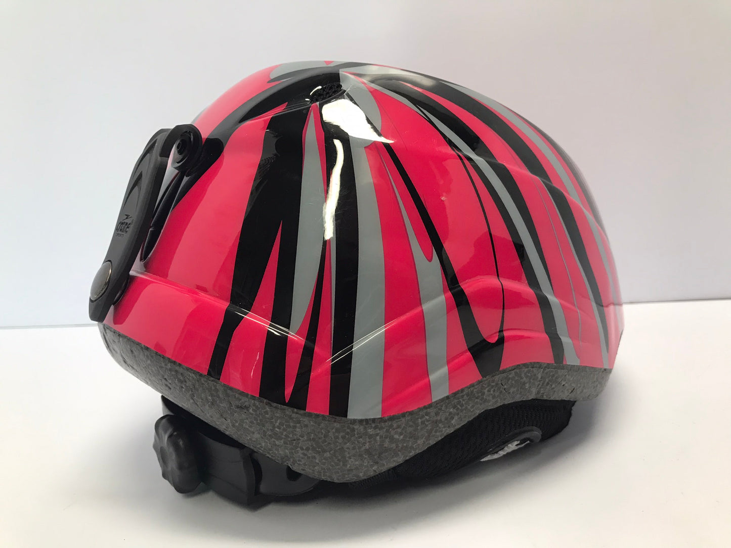 Ski Helmet Child Size 5-7 Pink Black Like New Dial On Back