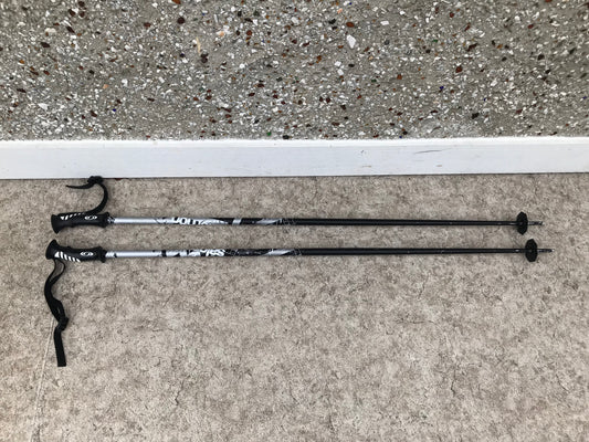 Ski Poles 48 inch 120 cm Salomon Grey Black Rubber Handles Outstanding Quality Like New