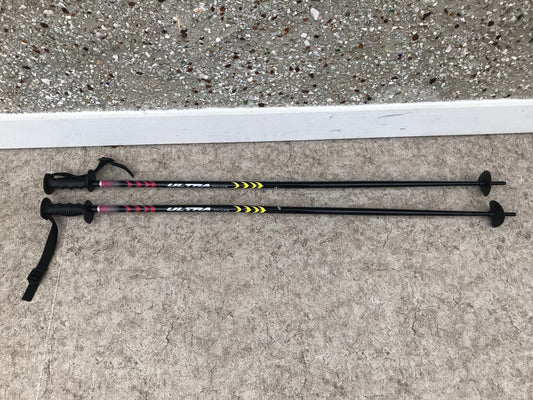 Ski Poles 50 inch 125 cm Ultra Black Red Yellow Excellent
