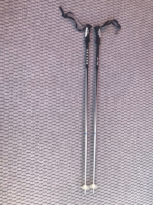 Ski Poles Adult Size 48 inch 120 cm Salomon Relic Black Grey Rubber Handles