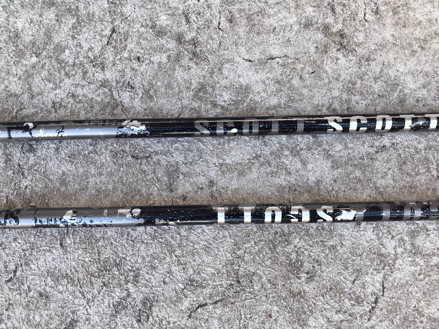 Ski Poles Adult Size 48 inch 120 cm Scott  Black Grey Rubber Handles Slight Bend