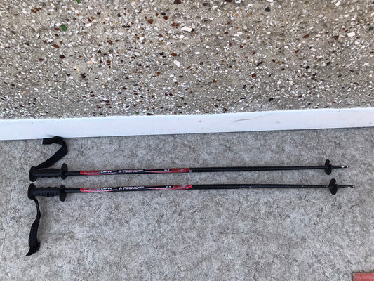 Ski Poles Adult Size 48 inch 120 cm Tecno Pro Carve Black Red