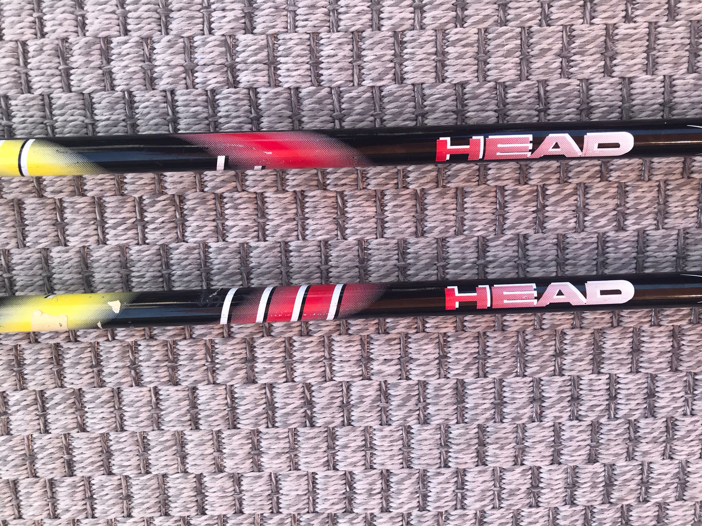 Ski Poles Adult Size 50 inch 125 cm Head  Black Yellow Red