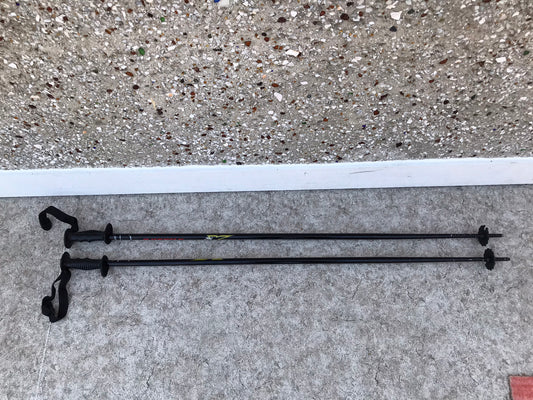 Ski Poles Adult Size 50 inch 125 cm Kastle Black Yellow Red Excellent