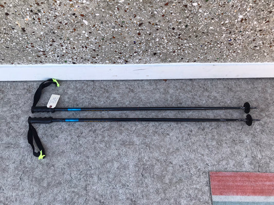 Ski Poles Adult Size 50 inch 125 cm Kerma Black Blue Gold Excellent