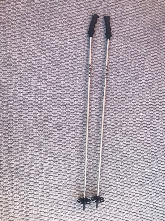 Ski Poles Adult Size 50 inch 125 cm Leki Platinium Black Grey