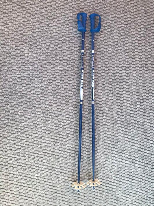 Ski Poles Adult Size 50 inch 125 cm Scott Blue White