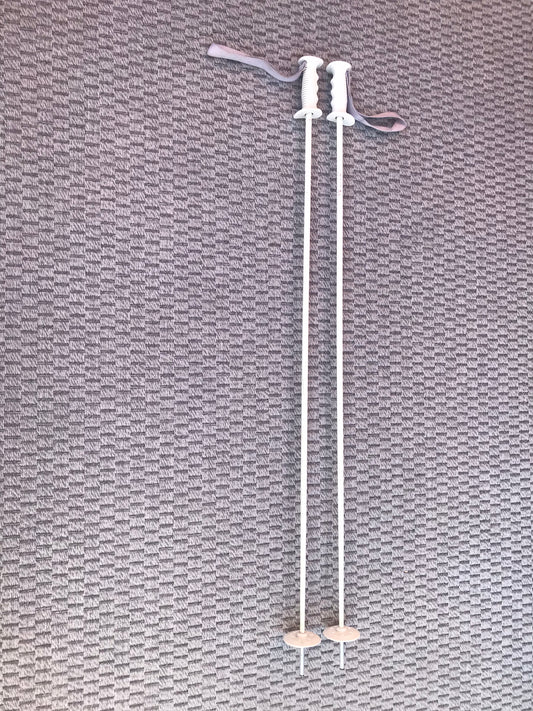 Ski Poles Adult Size 50 inch 125 cm White