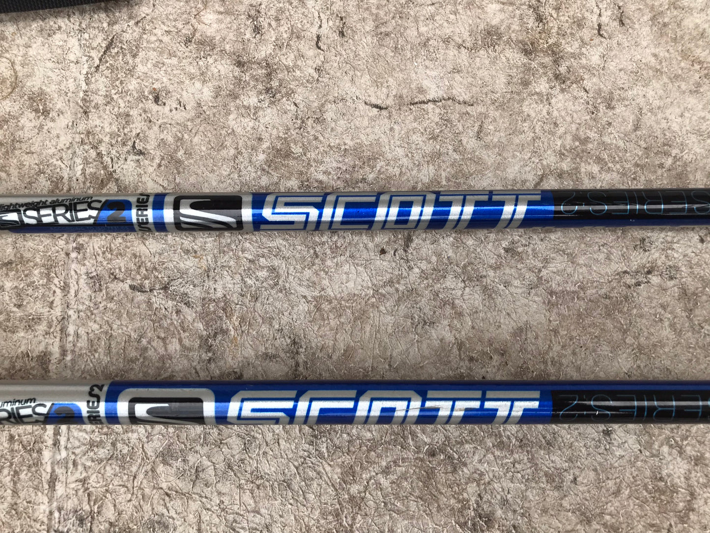 Ski Poles Adult Size 54 inch 130cm Scott Division Series Black Sliver Blue Minor Wear