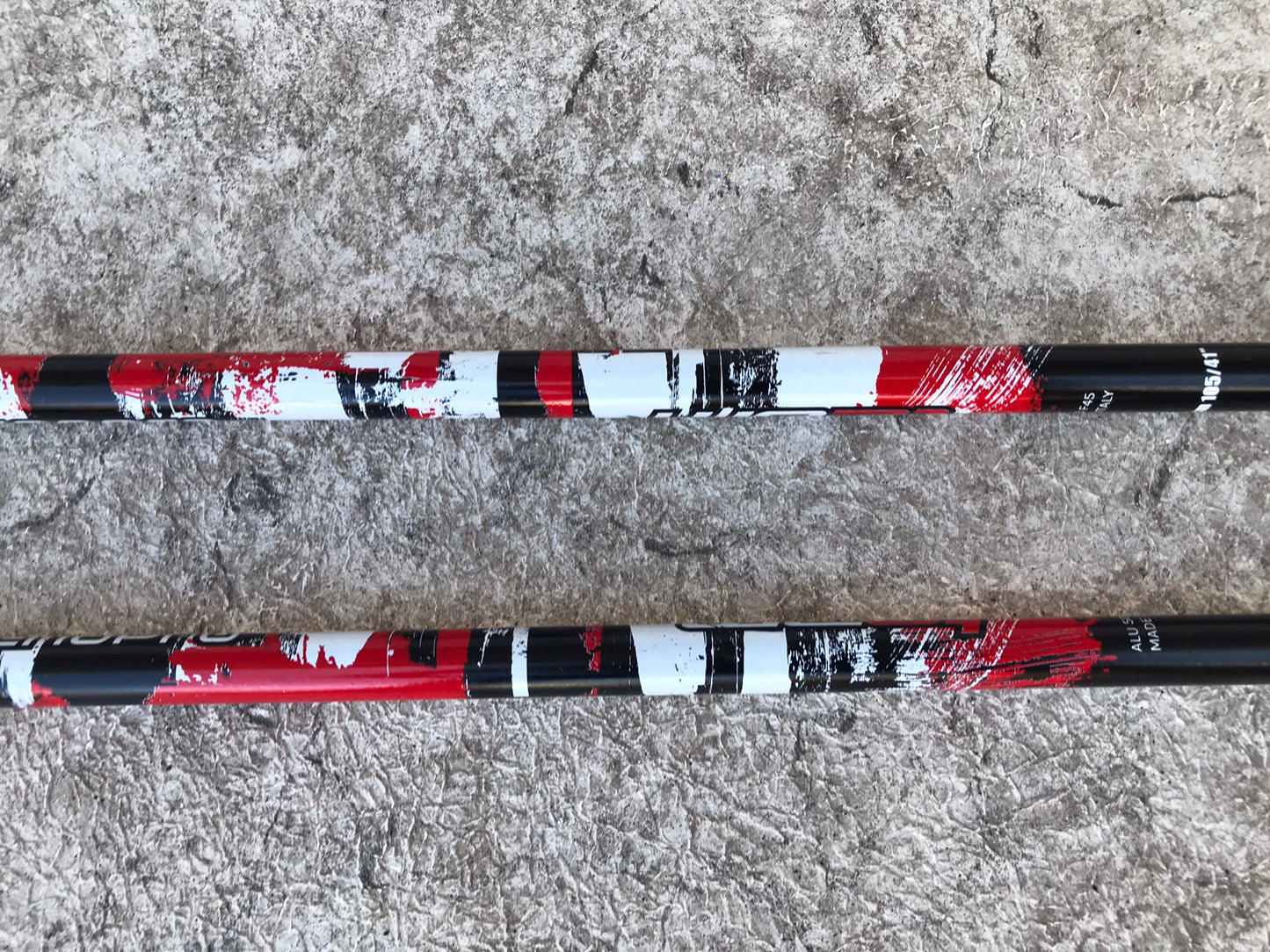 Ski Poles Child Size 41 inch 105 cm Tecno Pro Black Red