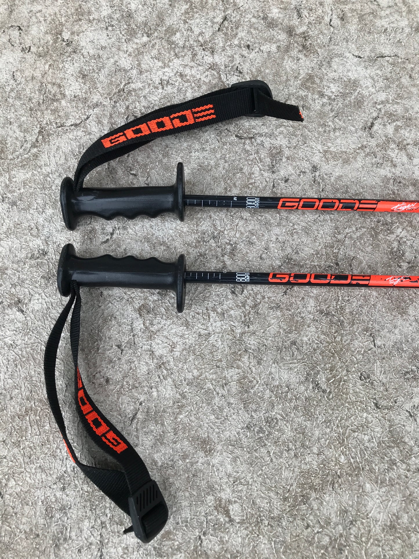 Ski Poles Child Size 44 inch Composite Black Tangerine