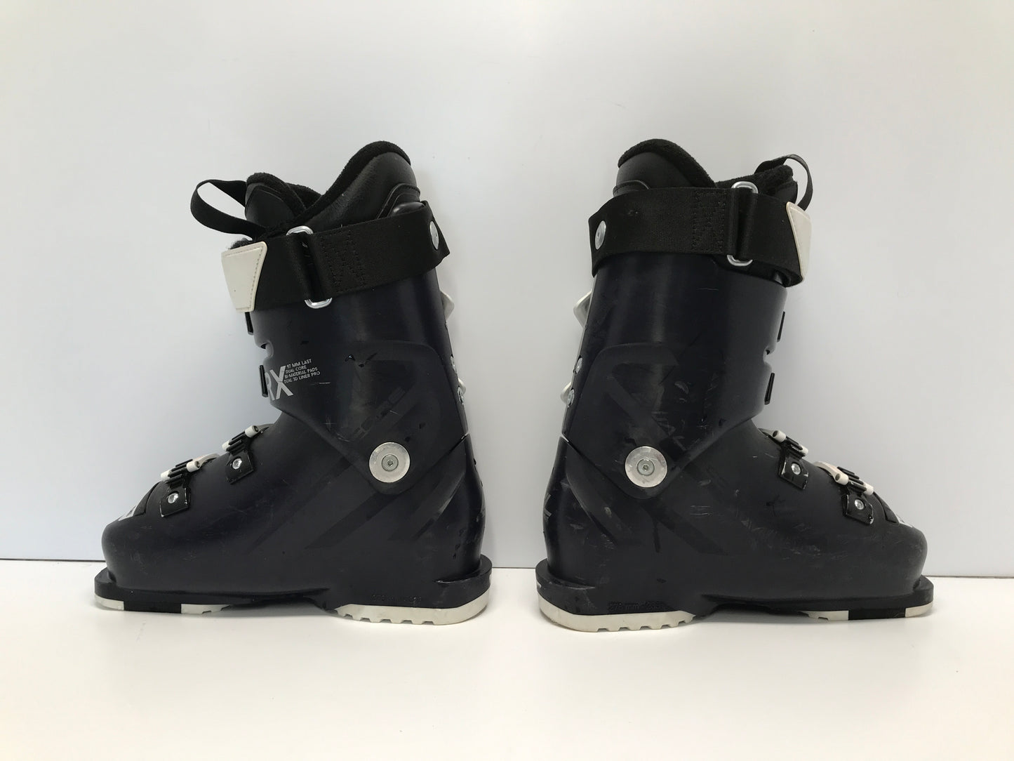 Ski Boots Mondo Size 23.5 Junior Size 5-6 276mm Large RX Navy Blue White Excellent