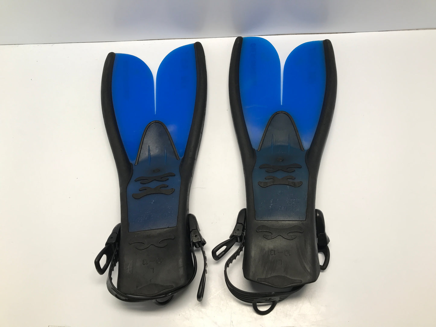 Snorkel Dive Fins Men's Size 10-13 US Divers Blast Blue Black