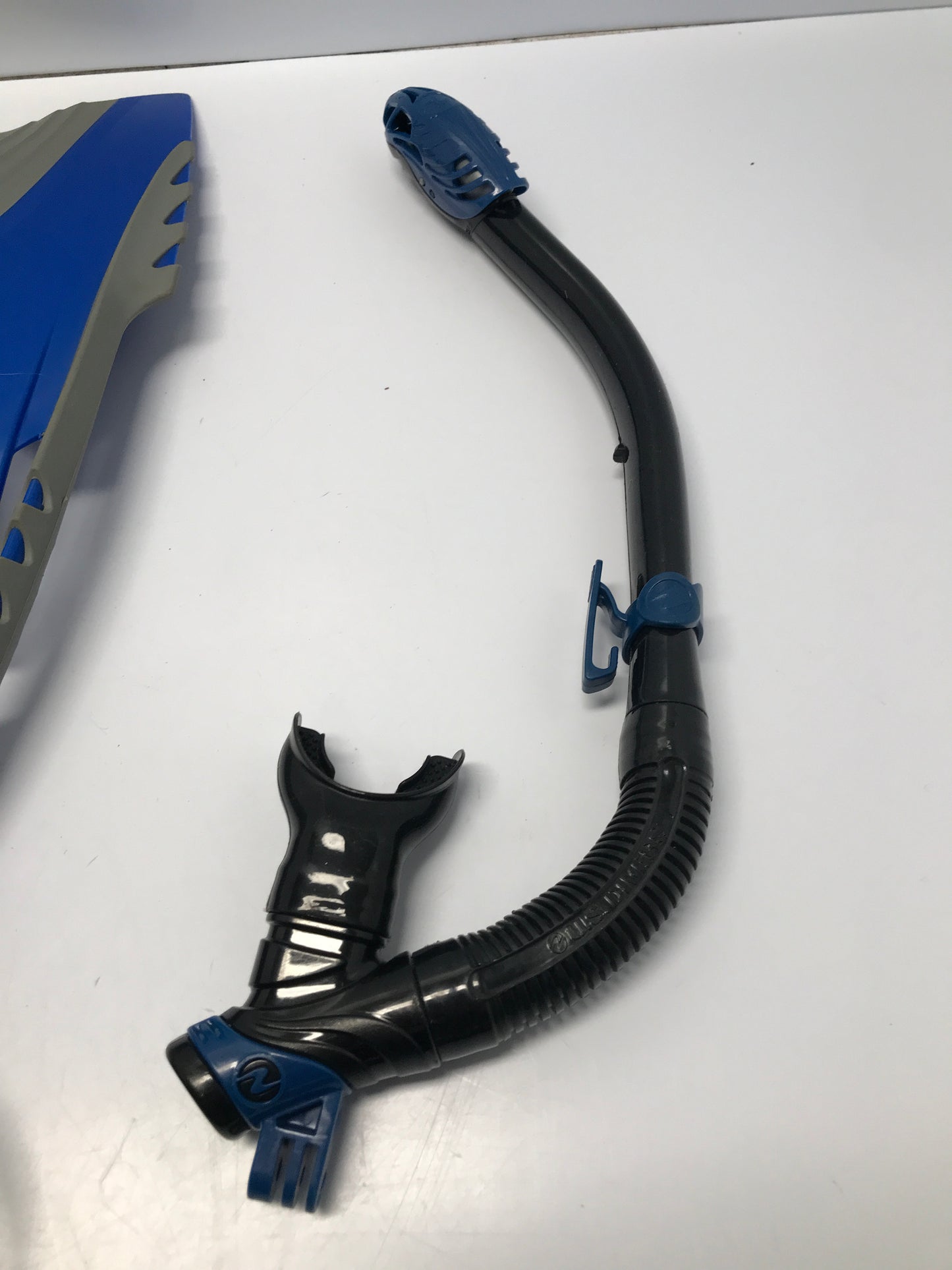 Snorkel Dive Fins Set Men's Size 9-13 Sea Doo Blue Grey Excellent