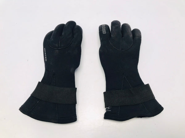 Snorkel Dive Surf Gloves Ladies Size Small Whites 3-4 mm Black Like New