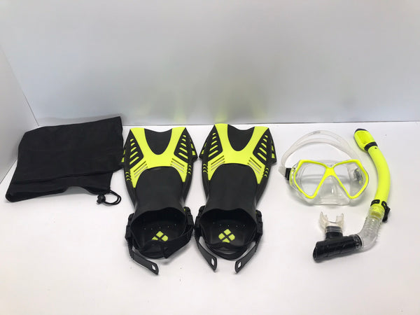 Snorkel Dive Surf Men's Size 4.5 Ladies Size 8.5 Dolfino Scuba Swim Lime Black Like New