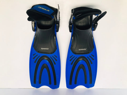Snorkel Dive Swim Fins Men's Size 10-13 Shoe Speedo Blue Black