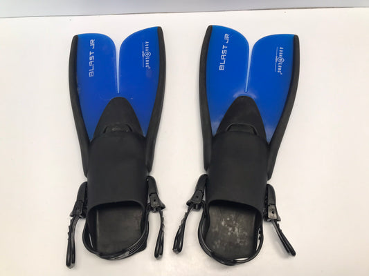 Snorkel Fins Dive Surf Child Size 1-4 Blue Black