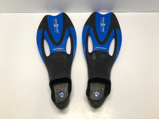 Snorkel Fins Men's Size 6.5-9 Aqua Lung Blue Black Excellent