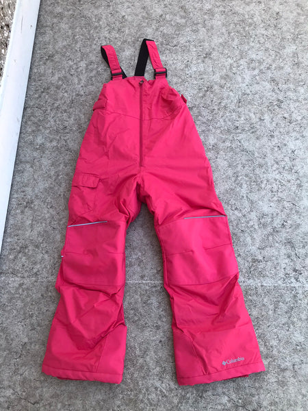 Snow Pants Child Size 10-12 Columbia Fushia With Bib Like New