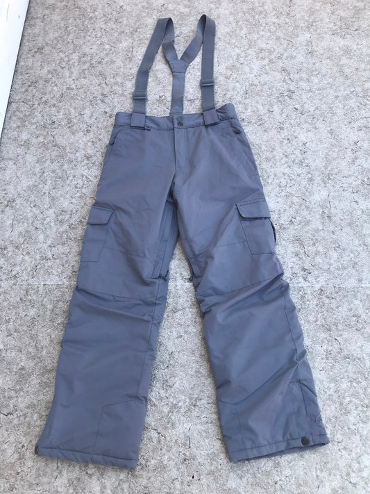 Snow Pants Child Size 10-12 FireFly Grey With Adjustable Straps Excellent