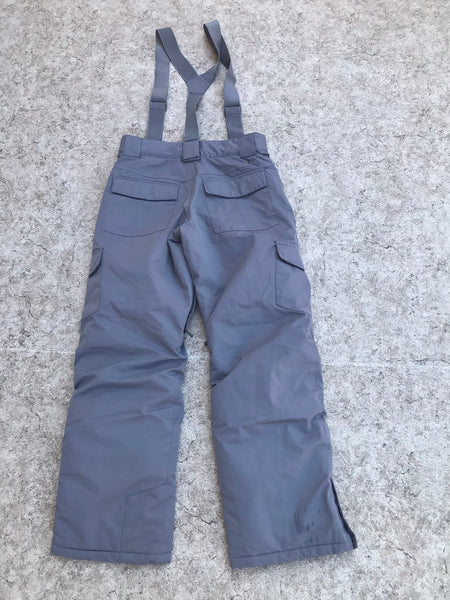 Snow Pants Child Size 10-12 FireFly Grey With Adjustable Straps Excellent