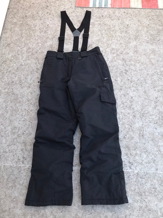 Snow Pants Child Size 12 Firefly with Suspenders Black New Demo Model