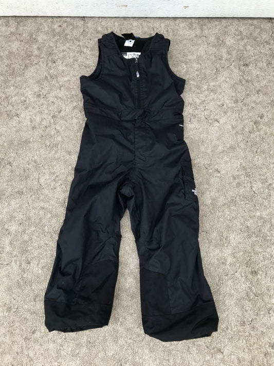 Snow Pants Child Size 3-4 The North Face Black With Bib Like New Outstanding Quality