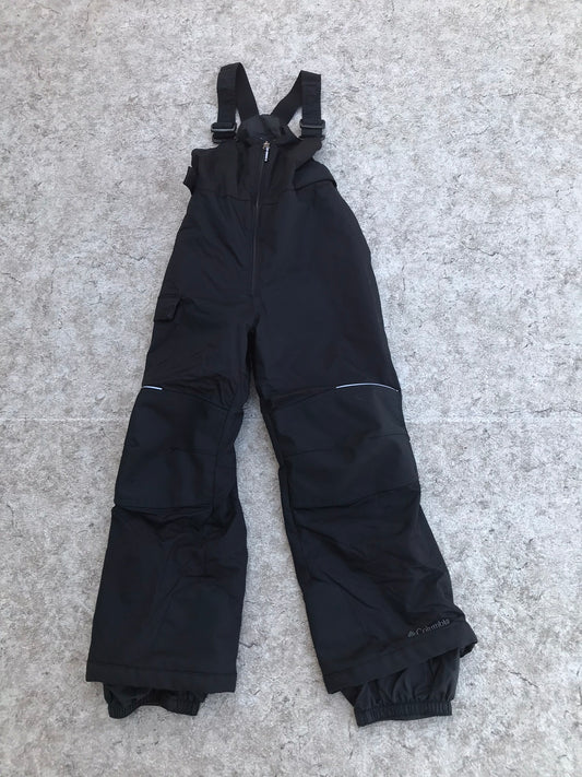 Snow Pants Child Size 8 Columbia Black With Bib Excellent