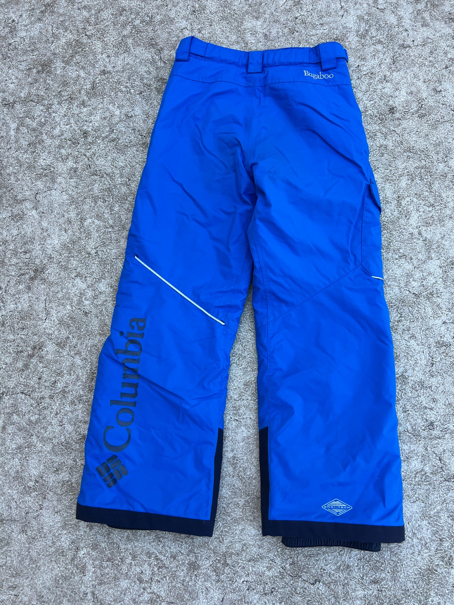 Snow Pants Child Size 8-10 Columbia Adjustable Waist Blue Excellent