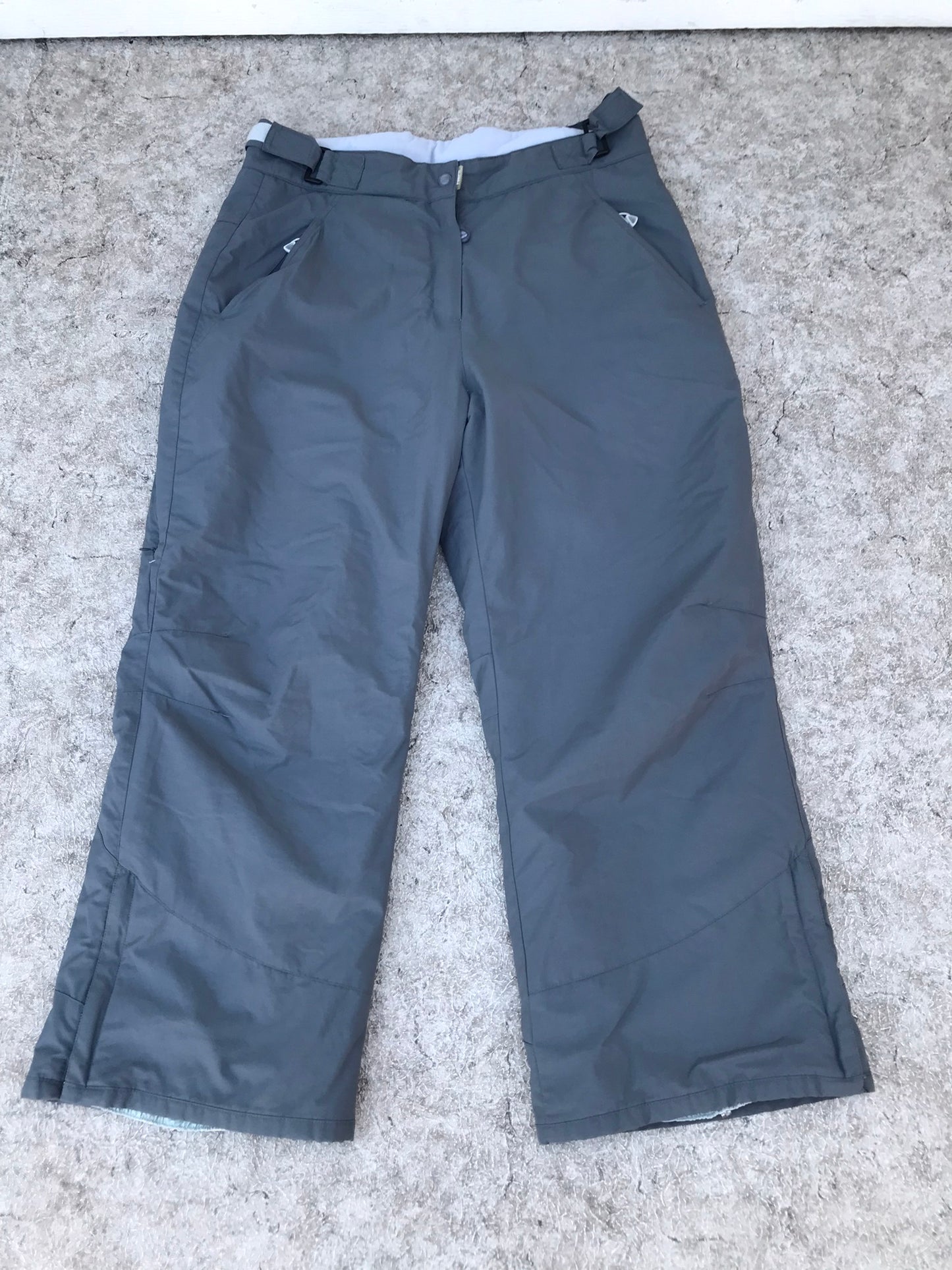 Snow Pants Ladies Women's Size X Large FireFly Soft Grey Adjustable Waist Like New