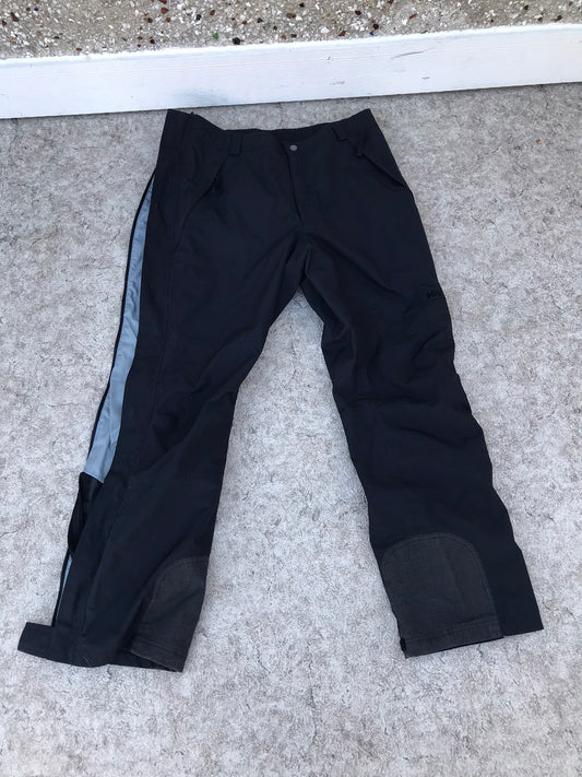 Snow Pants Men's Size X Large Helly Hansen With Full Zippers Up Both Sides Waterproof Black Like New