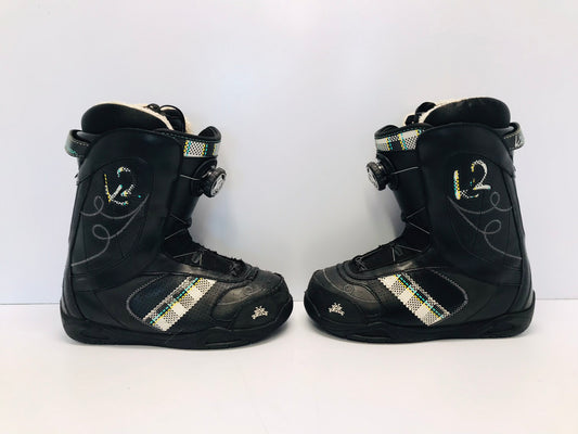 Snowboarding Boots Ladies Size 8 K-2 Haven Black Teal Minor Wear