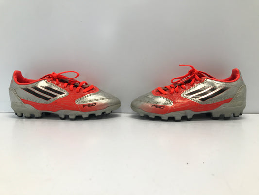 Soccer Shoes Cleats Child Size 13 Adidas Sliver Tangerine